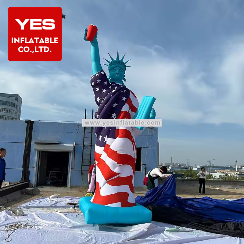 Outdoor Decorative Independence Day parade giant inflatable the statue of liberty