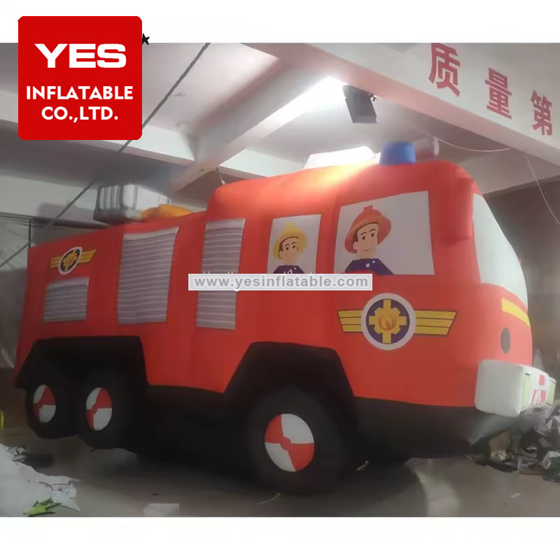 Factory Custom Inflatable Cartoon Model Inflatable Fire Engine Inflatable Fire Truck