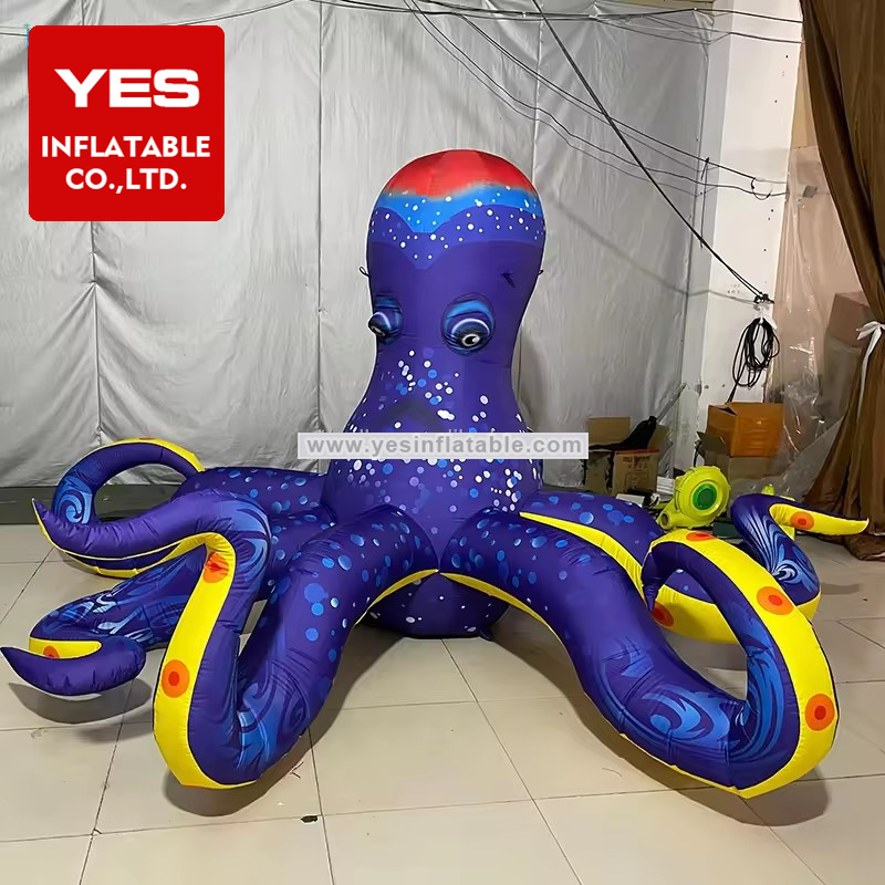 Giant Blow Up Ocean Animal Model Inflatable Octopus For Shopping Mall Decoration