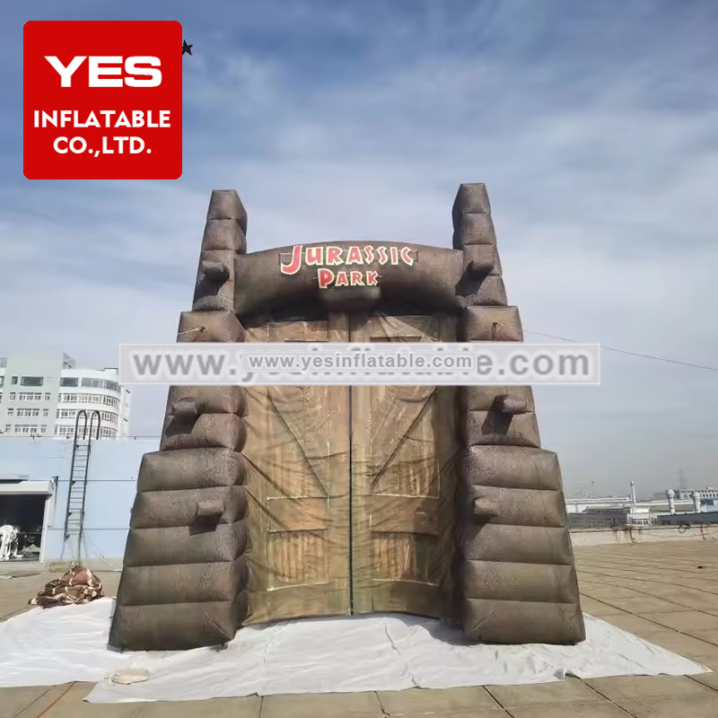 Theme park dinosaur inflatable arch gate jurassic jurasik park inflatable