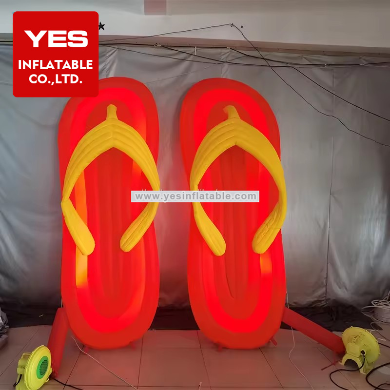 Factory Price Music Park Event Stage Back Ground Decoration Inflatable Flip Flop Sculpture Model