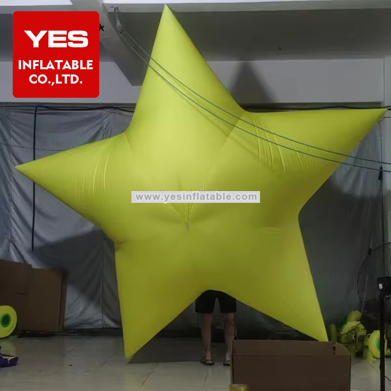 Factory Price Party Decoration Fashion Stage Use Yellow Inflatable Star