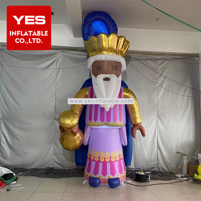 Hot Sale Colorful Advertising Inflatable King Inflatable Cartoon Model With Led Light