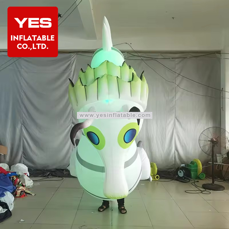 Outdoor Activities Walking Inflatable Costume Inflatable Seahorse Costume With Led Light