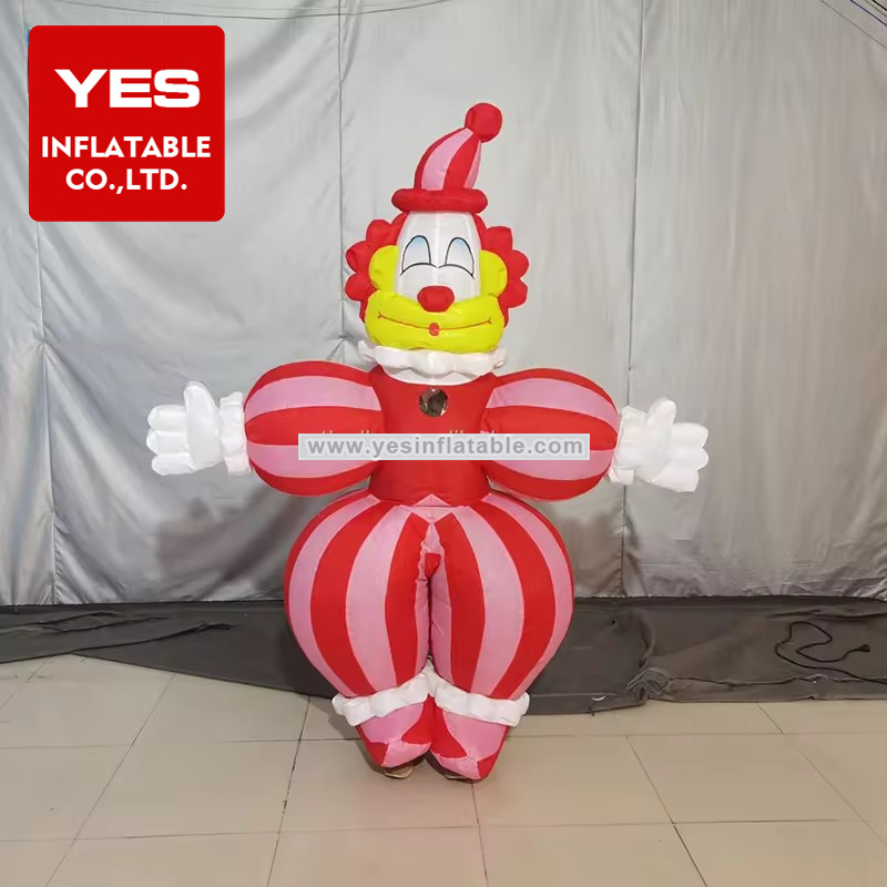 Party Funny Inflatable Clown Costume Inflatable Walking Cartoon Circus Inflatable Suit Adult