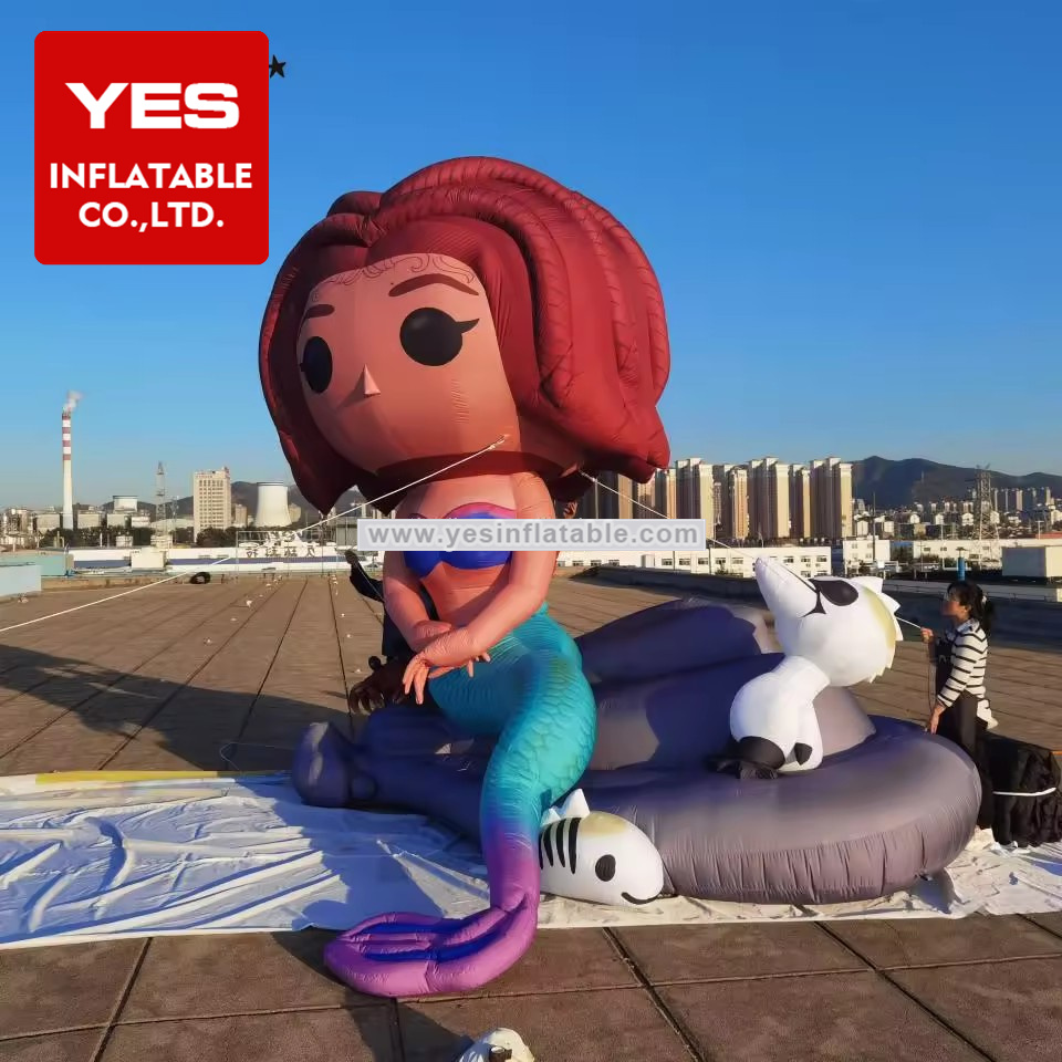 customs animation character inflatable cartoon little mermaid