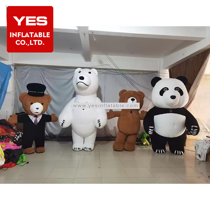 Giant Inflatable Mascot Animal Costume Inflatable Panda Bear Costume Inflatable Polar Bear Plush Costume