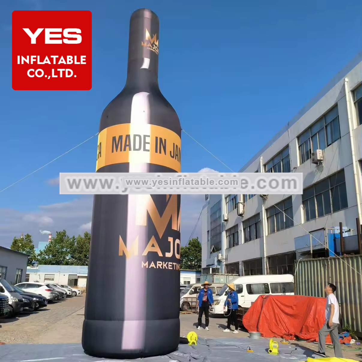 Custom Inflatable Advertising Model Inflatable Wine Bottle With Led Light