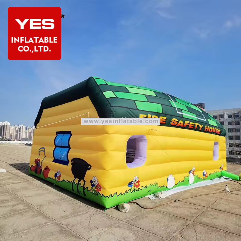 Giant Inflatable Fire Tent Inflatable Fire Safety Rooms Used For Emergency Training Tents