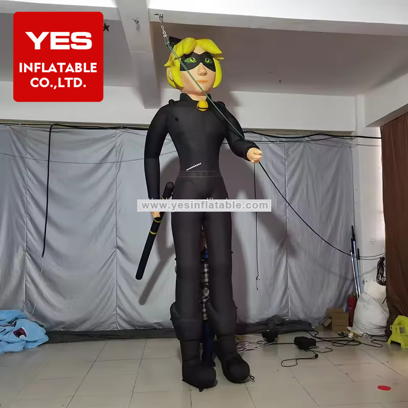 Custom Inflatable Cartoon Character Inflatable Teenager With Yellow Hair