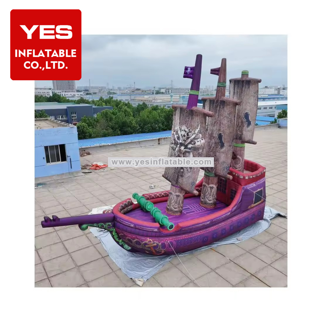 Giant Inflatable Ship Model Inflatable Pirate Ship For Amusement Decoration