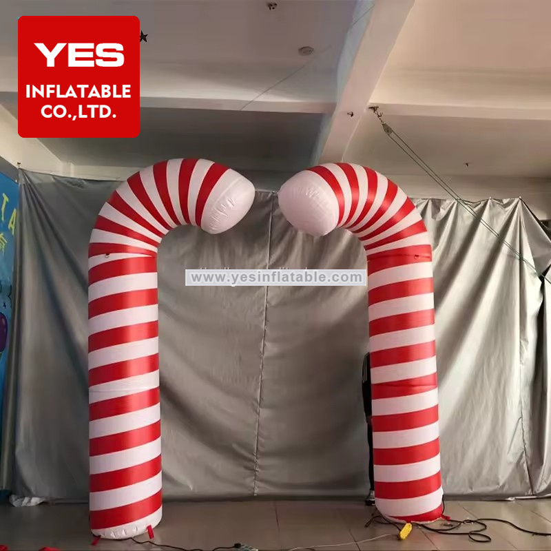 Factory Oem Inflatable Candy Cane Inflatable Giant Christmas Decoration