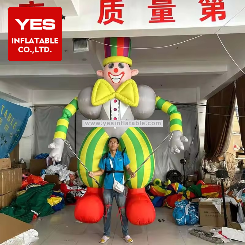 Multi-Color Inflatable Walking Costume Inflatable Clown Puppet