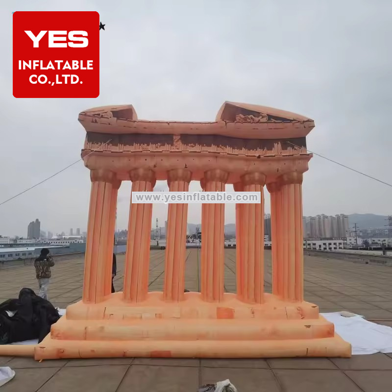 Customized simulated large stone greek column inflatable