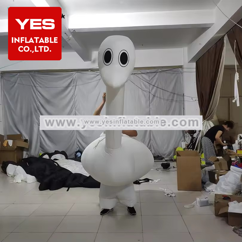 Holiday Party Inflatable Costumes White Inflatable Ostrich Costumes With Led Light