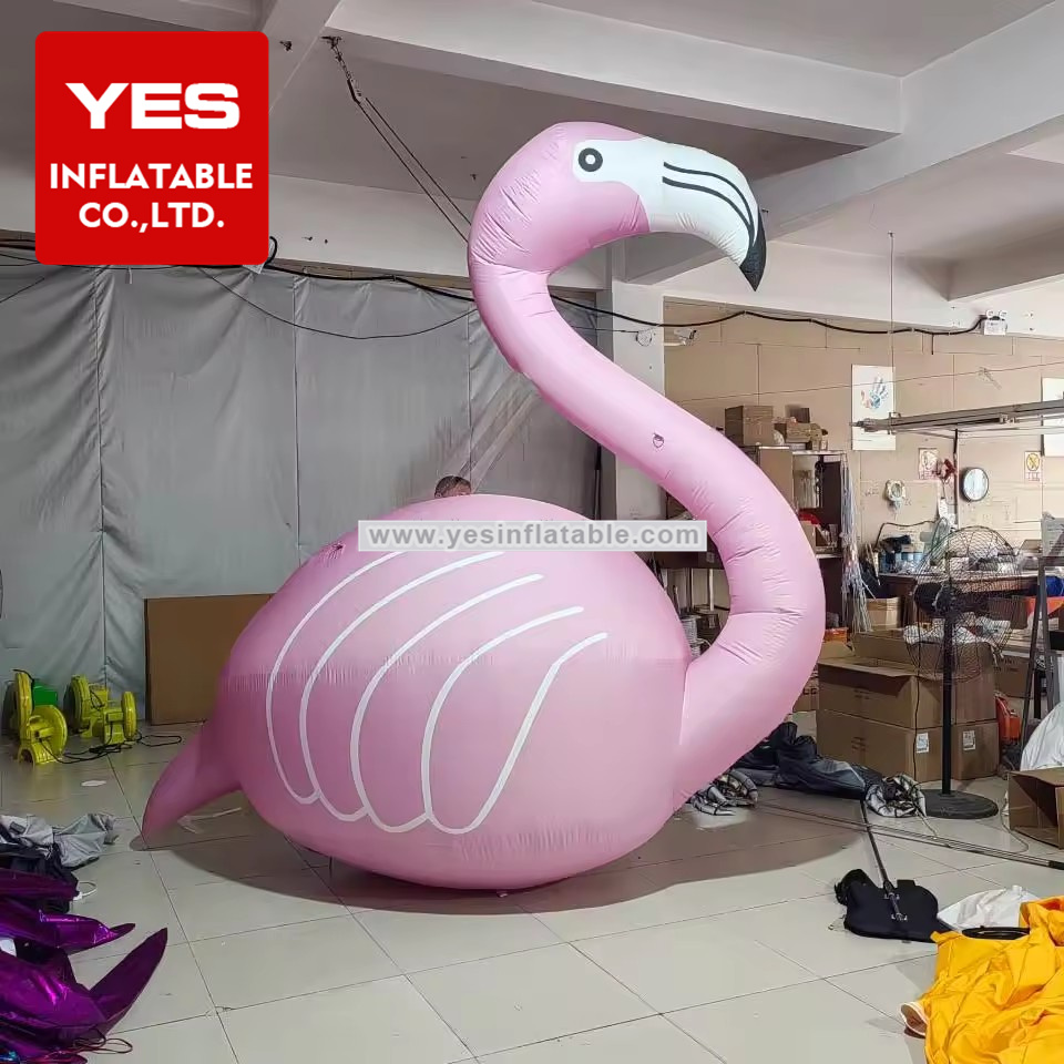 Hot Sale Outdoor Decoration Giant Inflatable Animal Model Pink Inflatable Flamingo