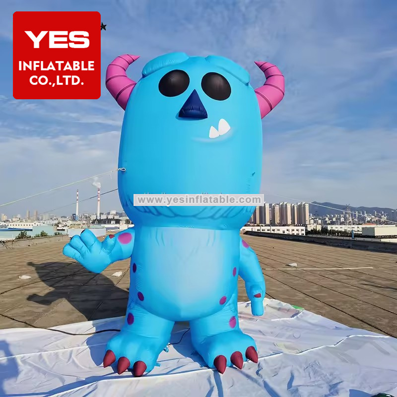 Funny Cute Inflatable Cartoon Mascot Model Inflatable Blue Doll For Sale