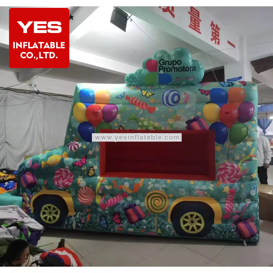 custom car shape outdoor carnival booth snow cone inflatable concession