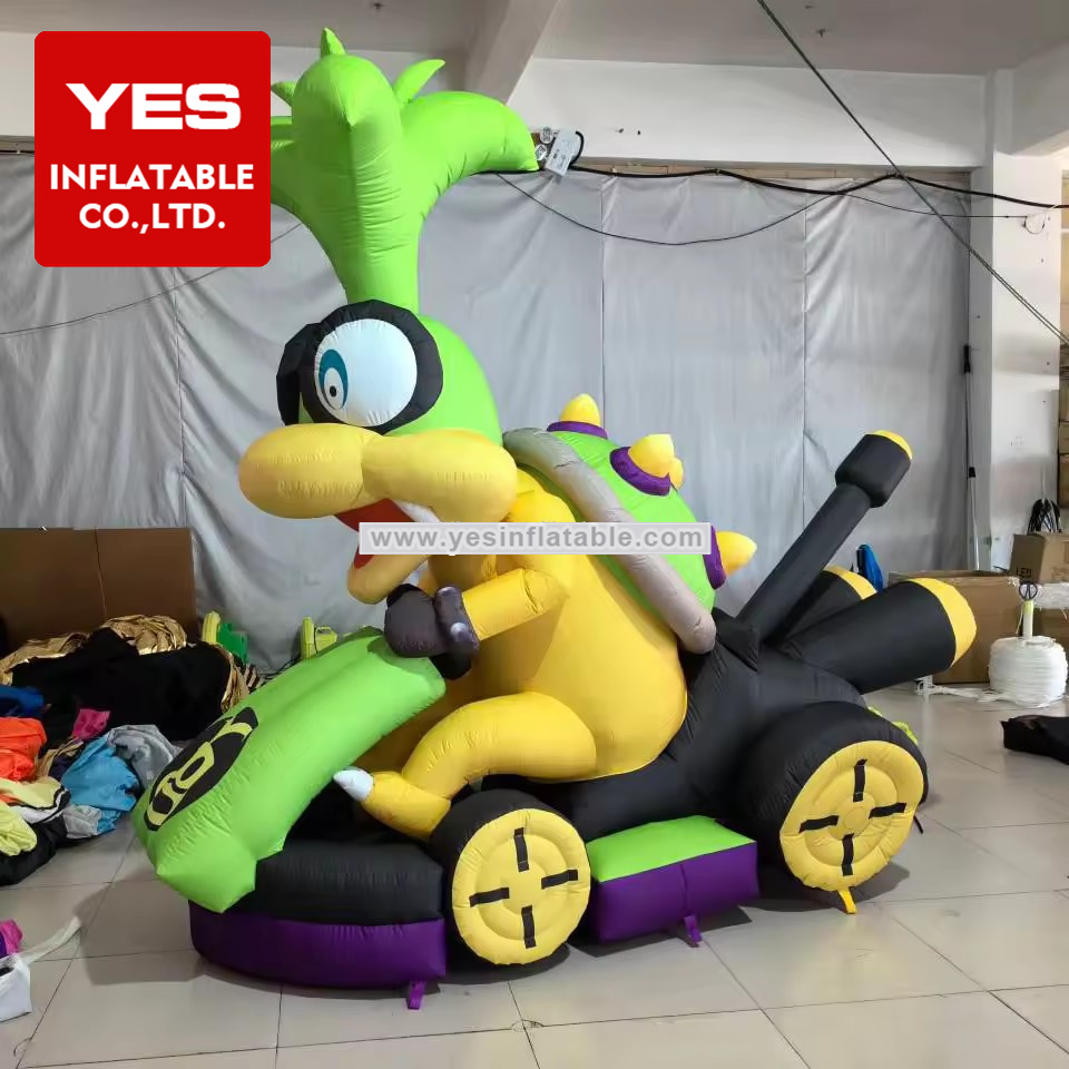 Lovely Cute Inflatable Cartoon Animal Model Inflatable Turtle By Motorcycle