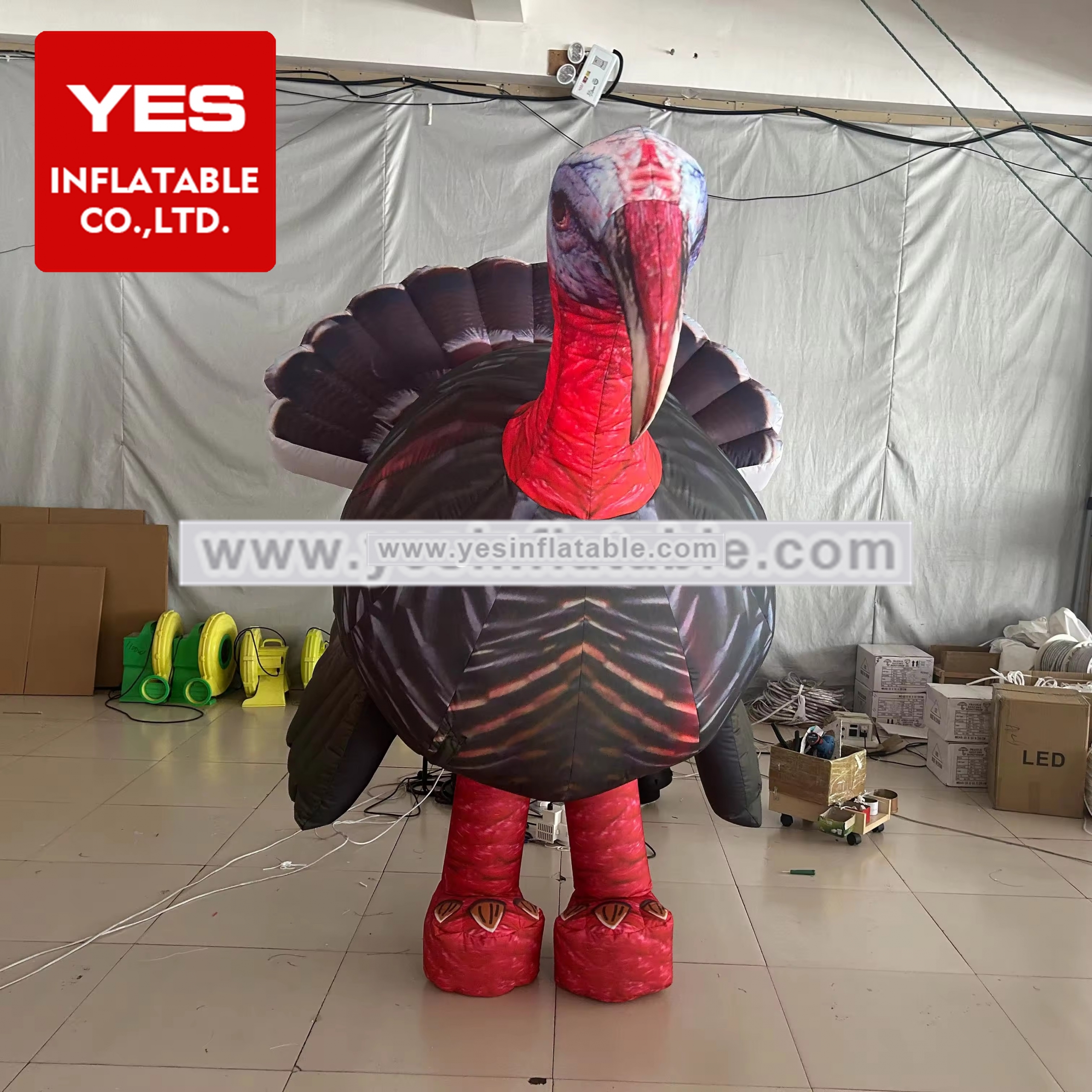 Best Design Inflatable Walking Cartoon Inflatable Turkey Costume With Led Light