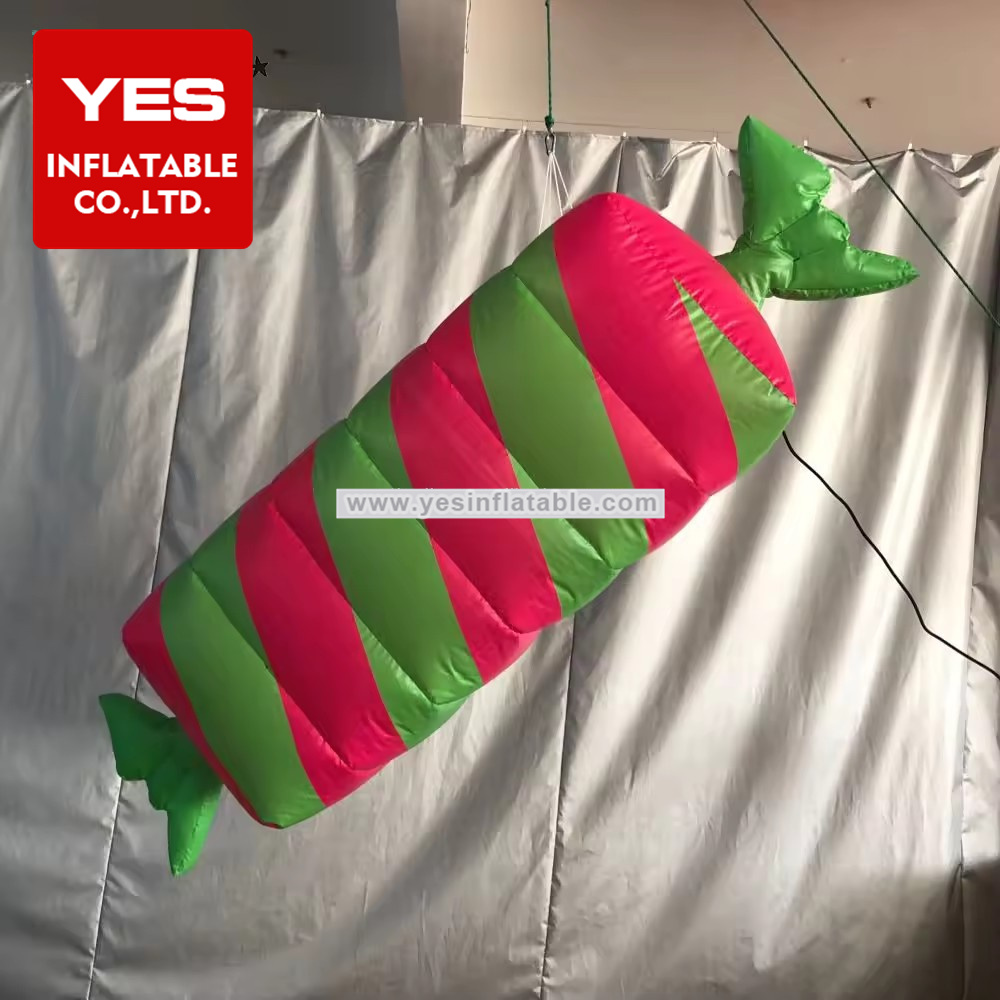 Hot Sale Inflatable Lollipop Inflatable Candy Cane Sweet For Valentine’S Day Party Hanging Decoration