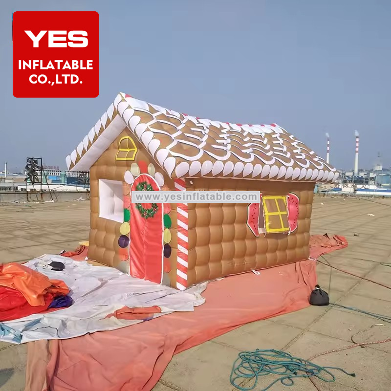 Festive Large Inflatable Christmas House Inflatable Christmas Tent Blow Up Party Tent