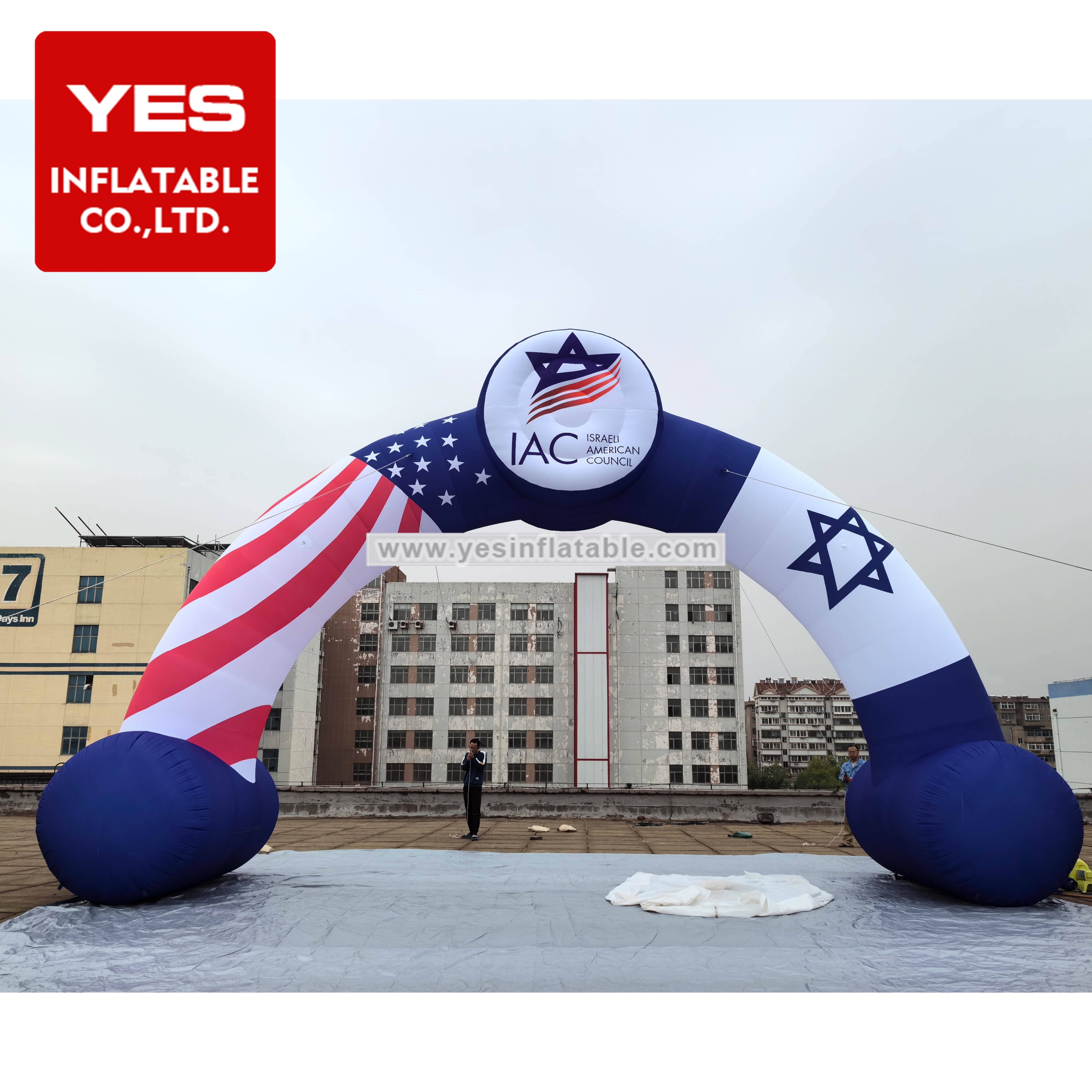 Customized Inflatable Advertising Arch Inflatable National Flag Arch For Event