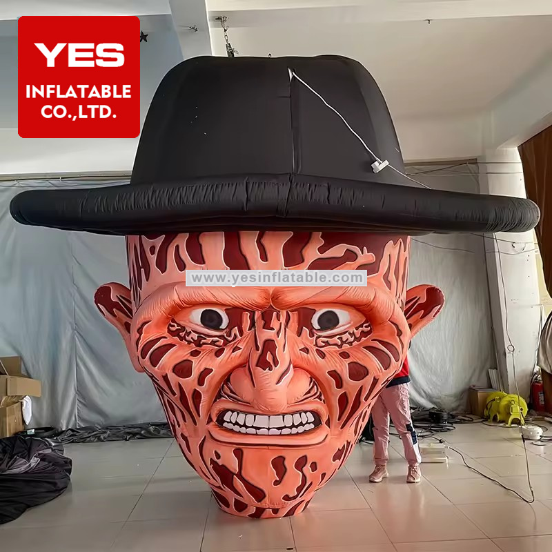 Outdoor Scary Inflatable Advertising Model Inflatable Face Inflatable Head For Halloween Decoration