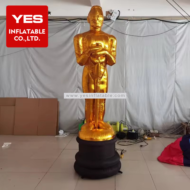 Gala dinner film festival award model inflatable golden oscar statue