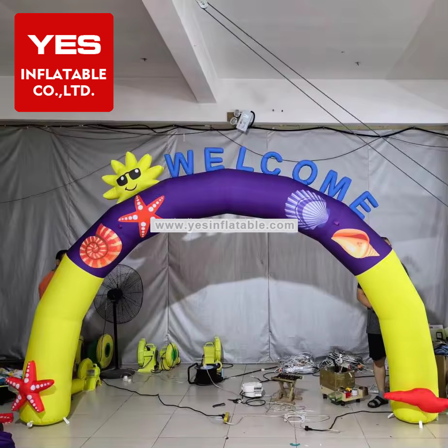 Ocean Theme Inflatable Archway Entrance Gate Inflatable Welcome Arch