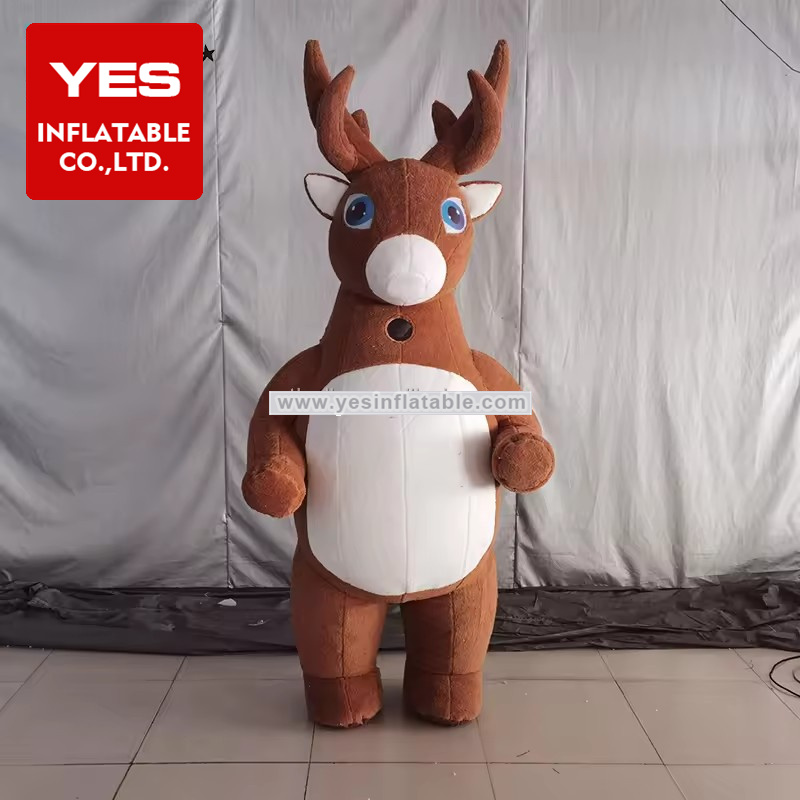 Hot Sale Christmas Celerbration Inflatable Elk Costume Inflatable Christmas Deer Costume