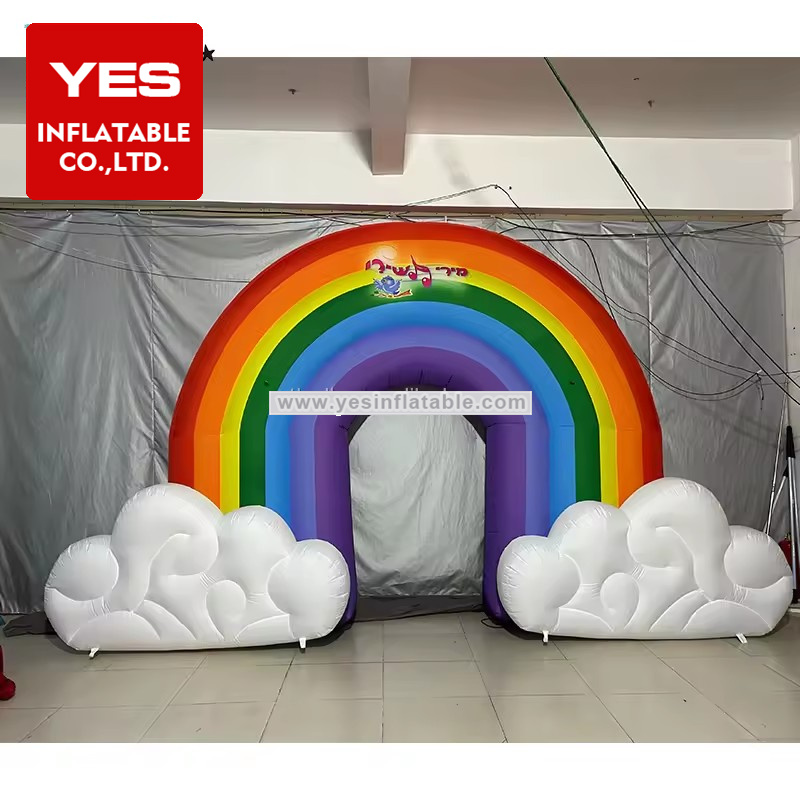 Custom Inflatable Advertising Model Party Celebration Garden Decoration Inflatable   Rainbow