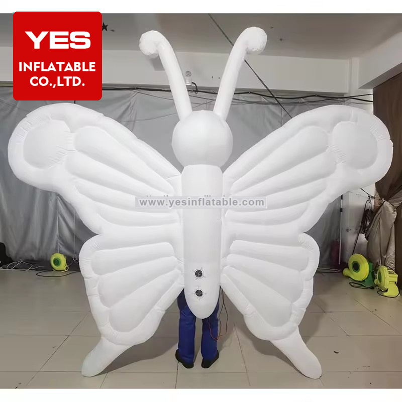 Walking Inflatable Wings Costumes Custom Led Lights Inflatable Butterfly Costumes