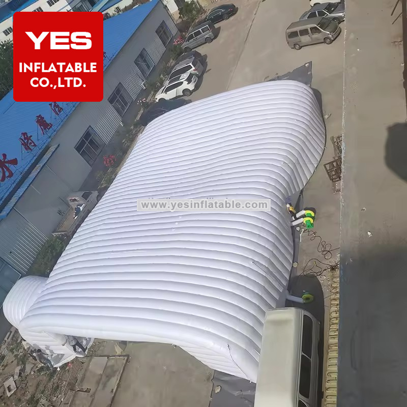 air structure house huge architecture white traveling inflatable museum