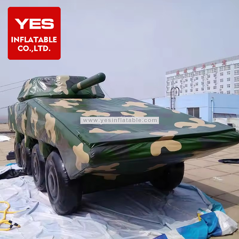 huge camouflage color inflatable tank decoy