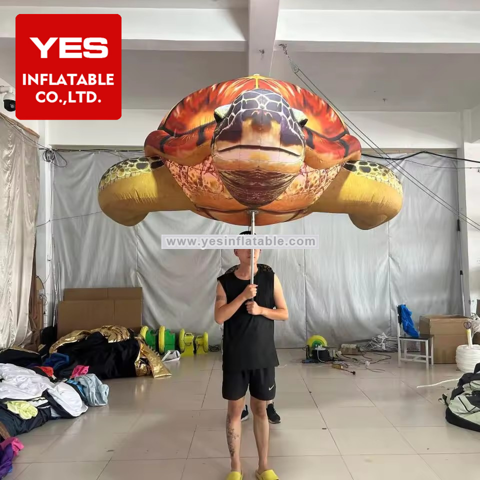 Giant Parade Inflatable Ocean Animal Model Inflatable Sea Turtle With Led Light