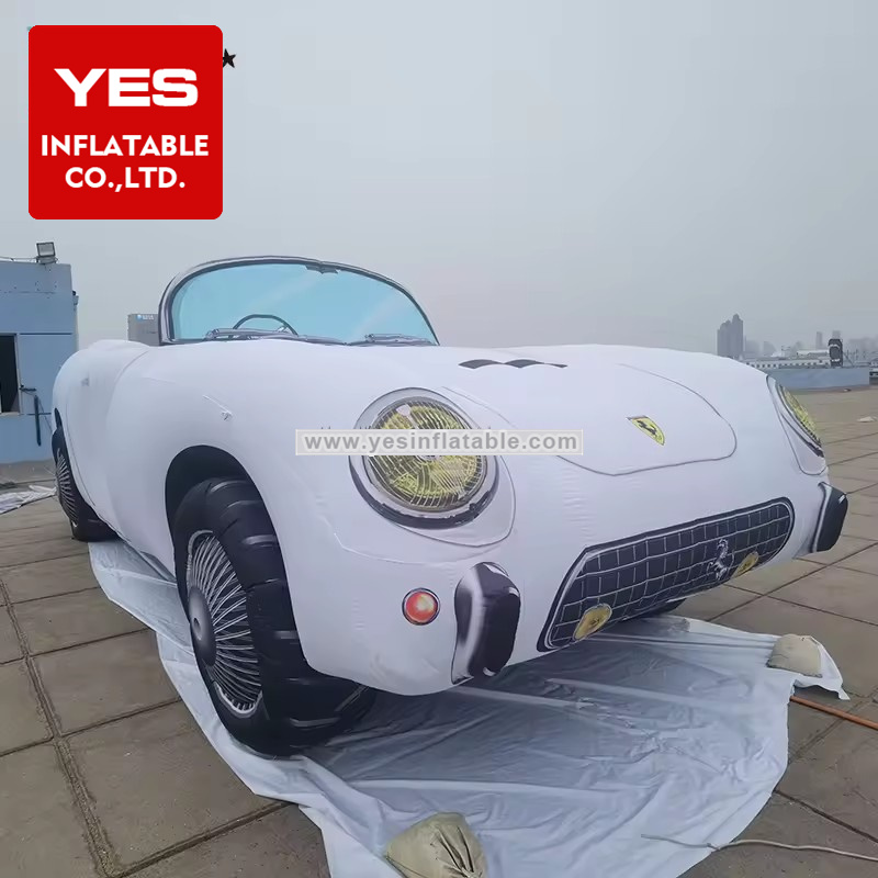 full size inflatable car cabriolet coupe model simulation white inflatable lamborghini