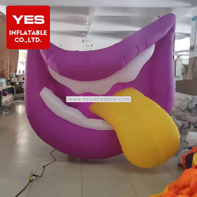 Stage Inflatable Background Props Cute Inflatable Lip Inflatable Mouth For Party Decoration