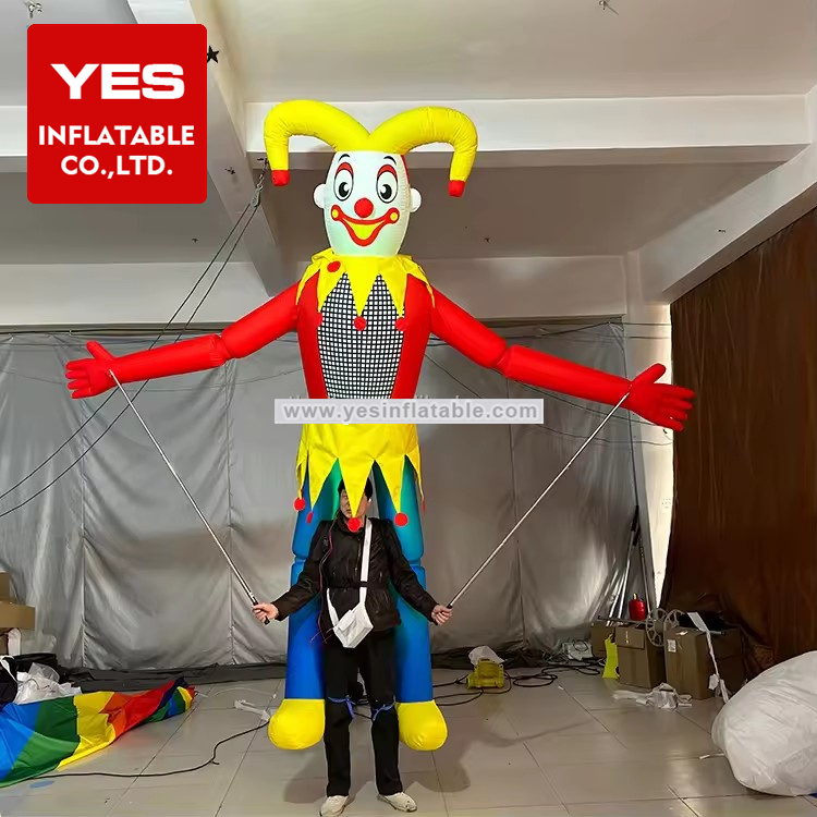 Factory Custom Pattern Shape Inflatable Walking Performance Clothes Inflatable Clown Costumes