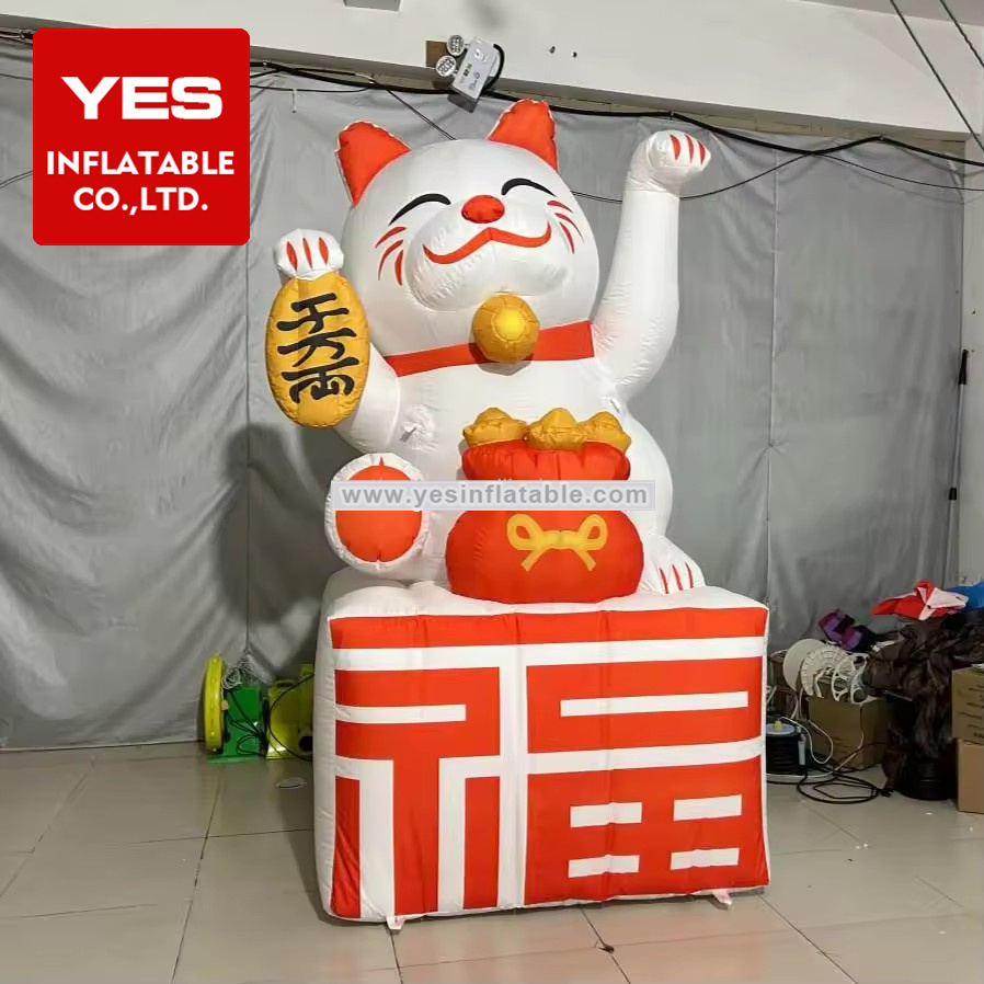 Japanese mascot maneki neko giant inflatable lucky cat