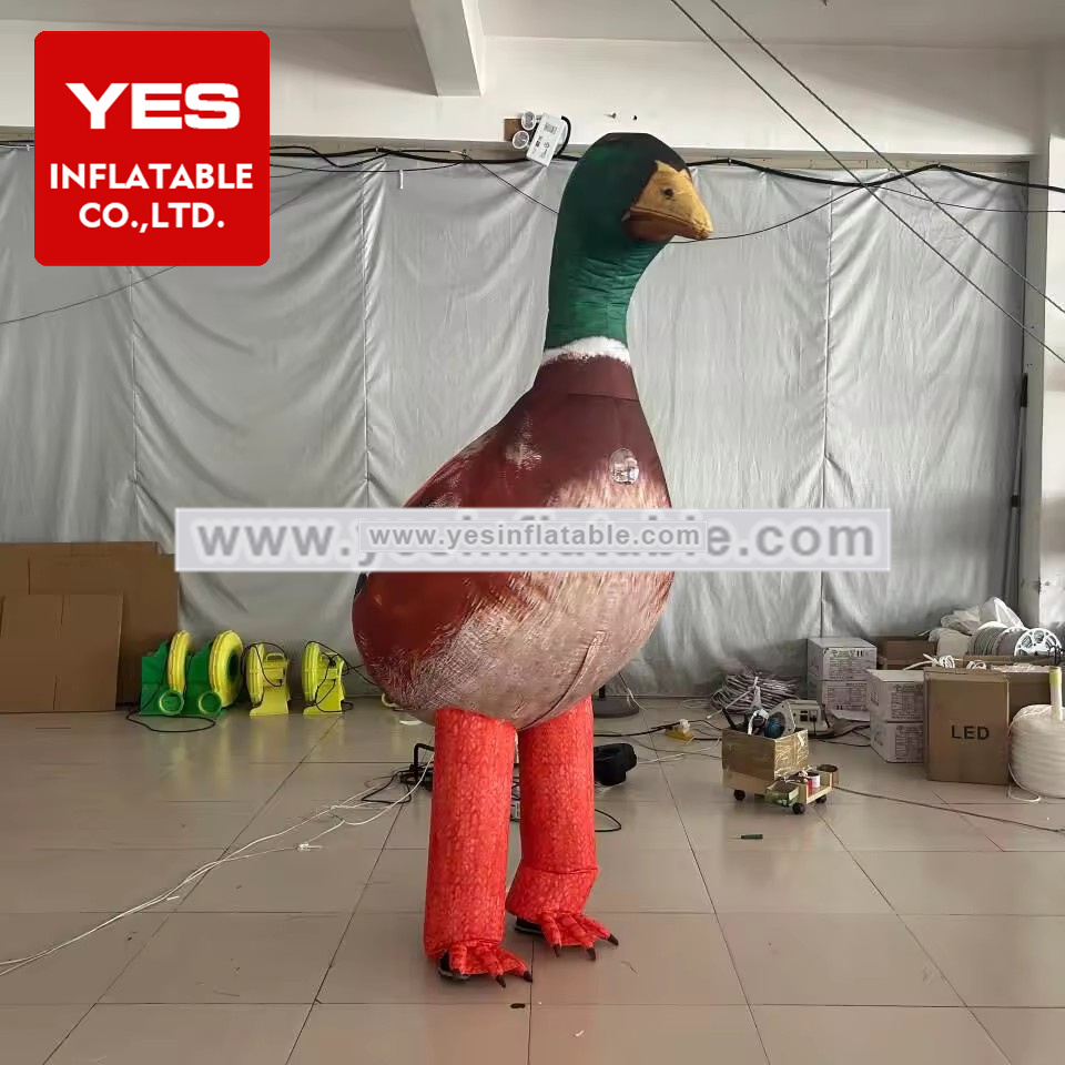 High Quality Inflatable Walking Cartoon Inflatable Animal Costume Inflatable Wild Duck Costume