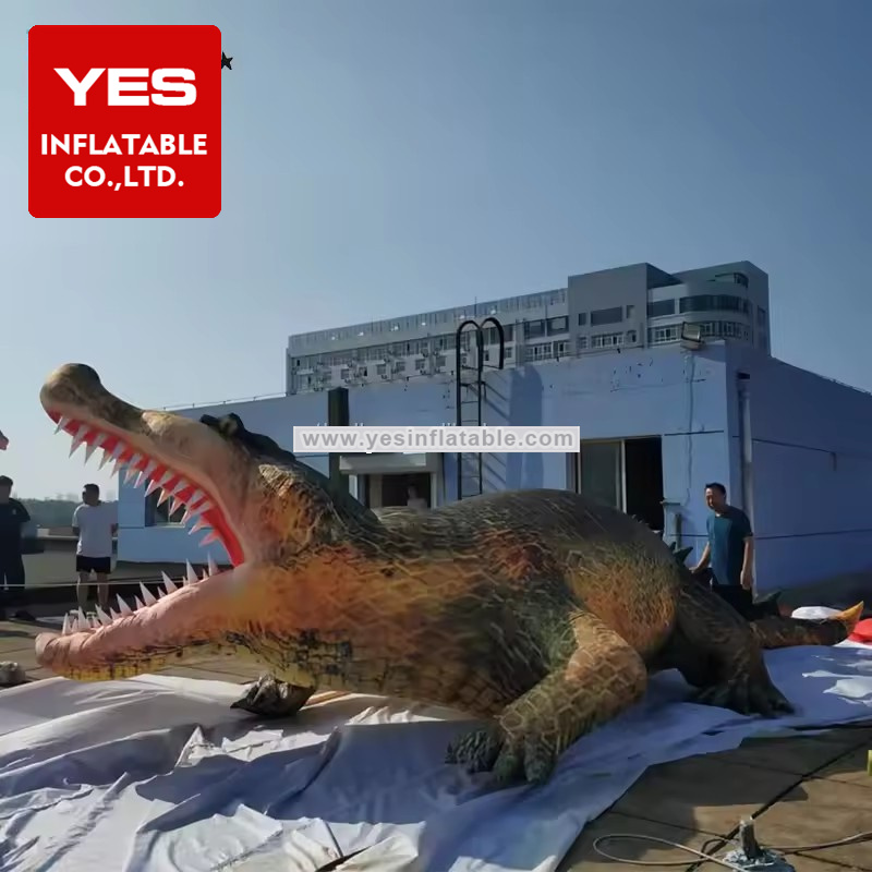 life size simulation animal model giant inflatable crocodile