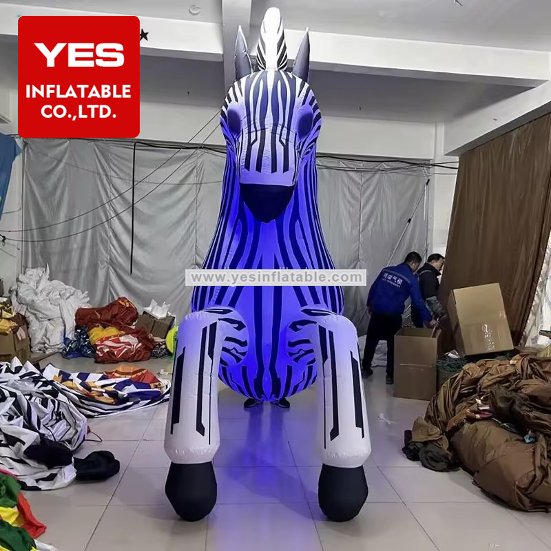 lighted walking moving horse animal zebra puppet inflatable parade walking costumes