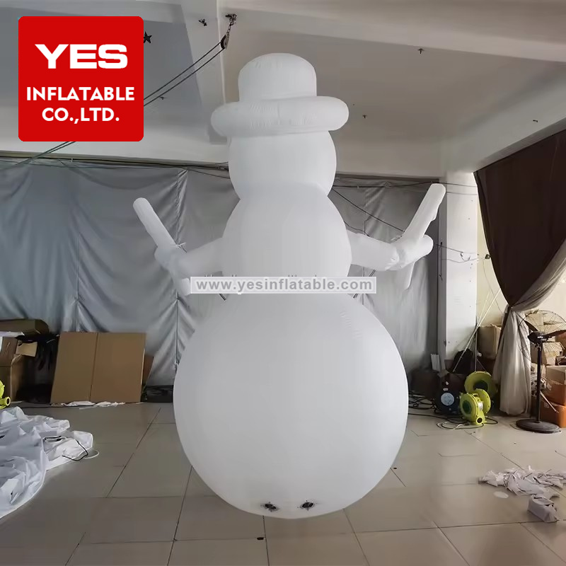 Wearable Walking Christmas Themed Inflatable Costume White Inflatable Snowman Costumes