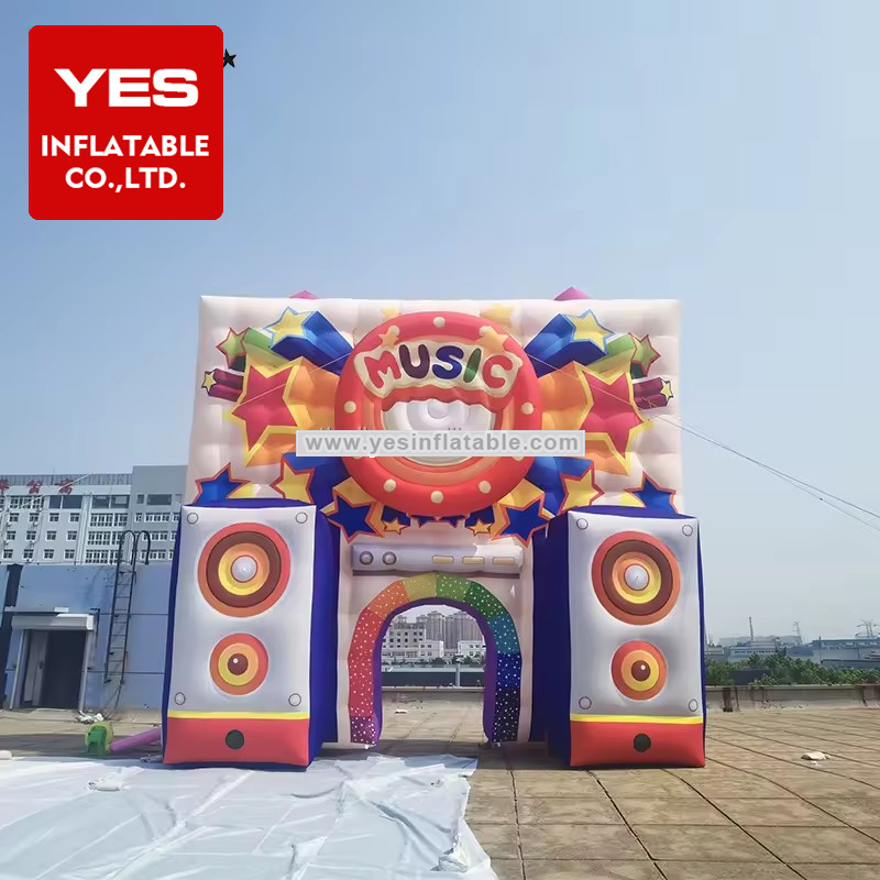 LED lighted backdrop props inflatable arch festival music stage