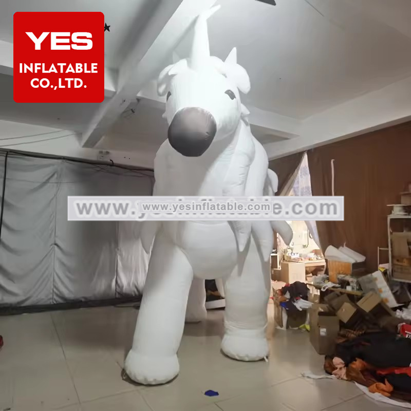 outdoor christmas holiday mascot airblown magical white inflatable giant unicorn