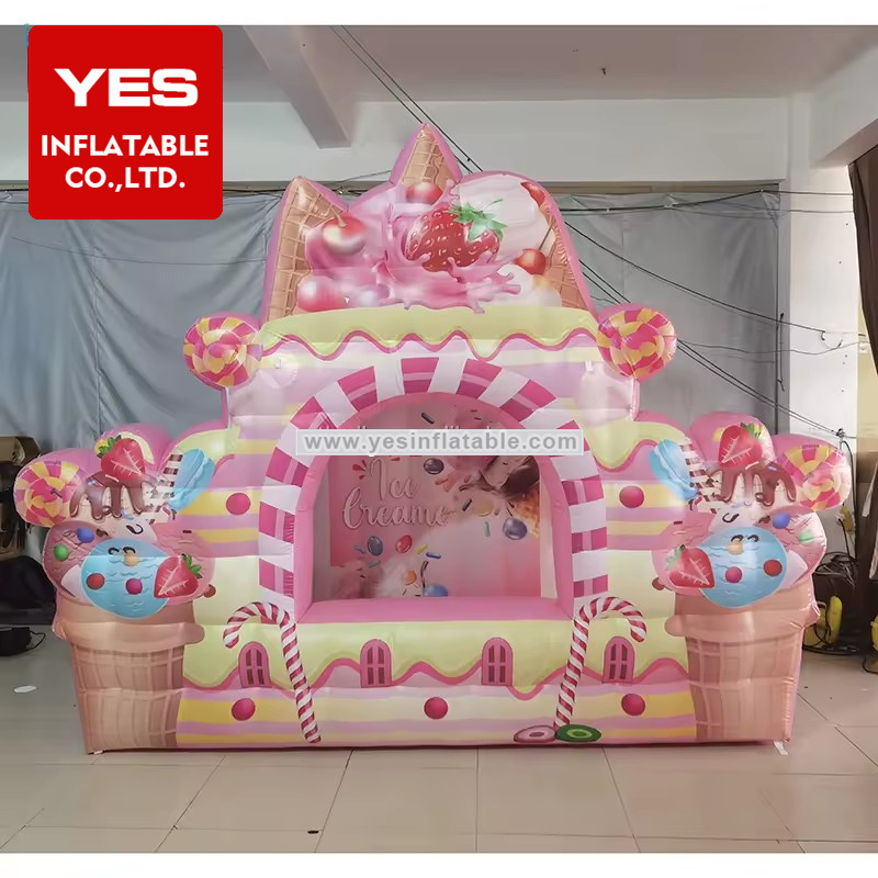 Customized best quality inflatable stage inflatable candy ice cream stand