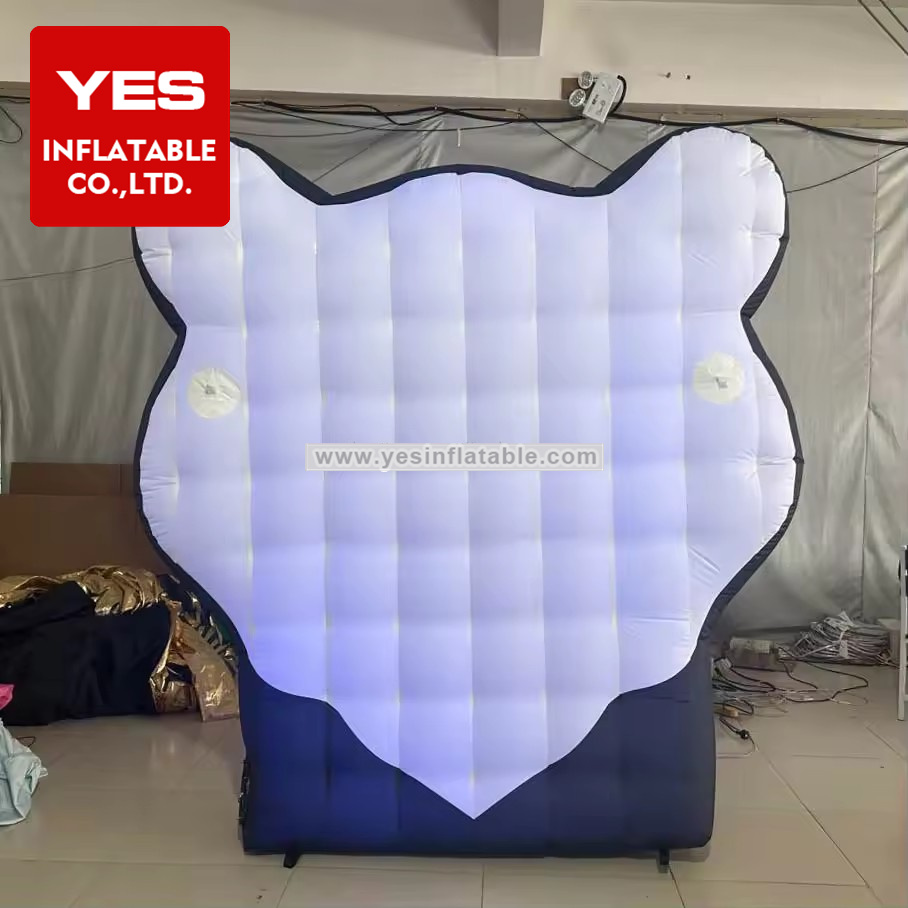 High Quality Custom Inflatable Advertising Billboard Inflatable Lion Head Advertising Board With Led Light