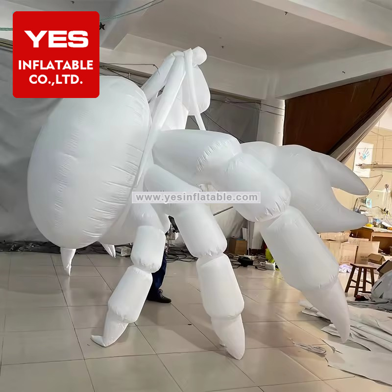 Best Sale Parade Inflatable Walking Costume White Inflatable Crab Costume For Sale