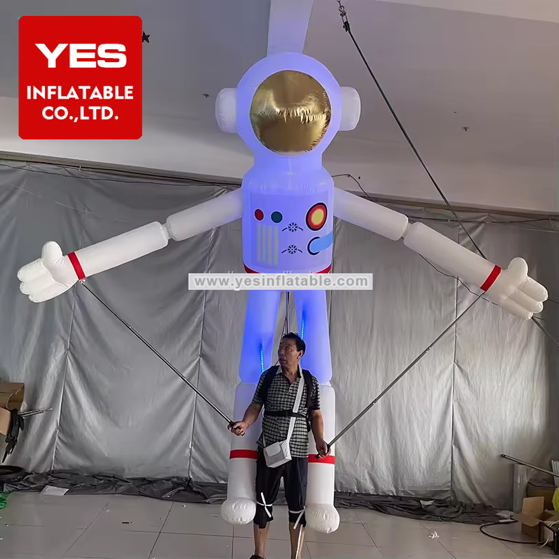 Inflatable Walking Astronaut Suit Inflatable Astronaut Performance Costume With Led Light